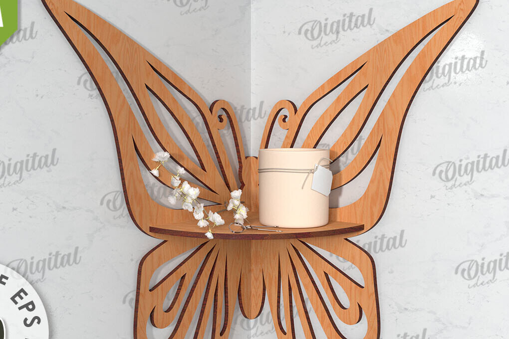 Intra απο ξύλο plywood 3mm-4mm πάχος – Ξύλινο Διακοσμητικό Ράφι Κοπή Laser Δίασταση  40x30 cm INTRAFABR-115363616