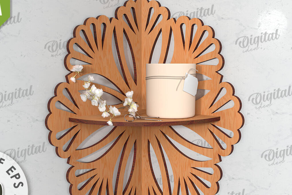 Intra απο ξύλο plywood 3mm-4mm πάχος – Ξύλινο Διακοσμητικό Ράφι Κοπή Laser Δίασταση  40x30 cm INTRAFABR-115363773