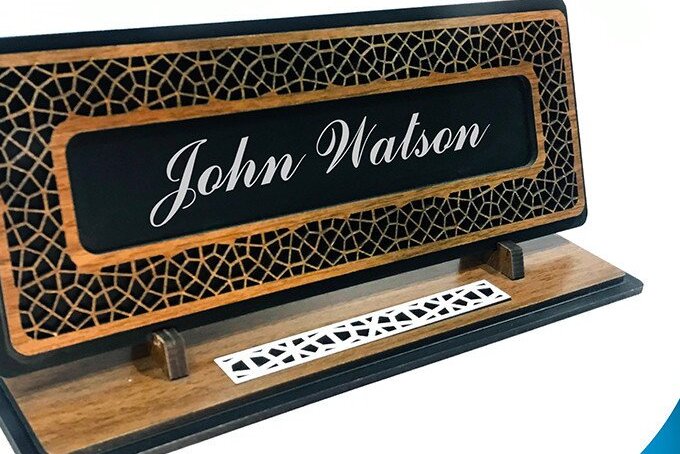 Σετ των 2 Intra απο ξύλο plywood 3mm-4mm πάχος – Ξύλινες πινακίδες γραφείου Δίασταση  20x20 cm INTRAFABR-35440819