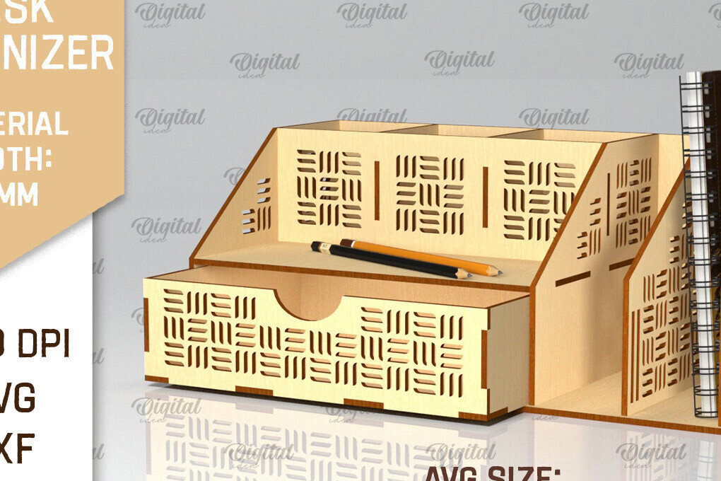 Σετ των 2 Intra απο ξύλο plywood 3mm-4mm πάχος – Ξύλινη οργάνωση γραφείου Δίασταση  20x20 cm INTRAFABR-98221312