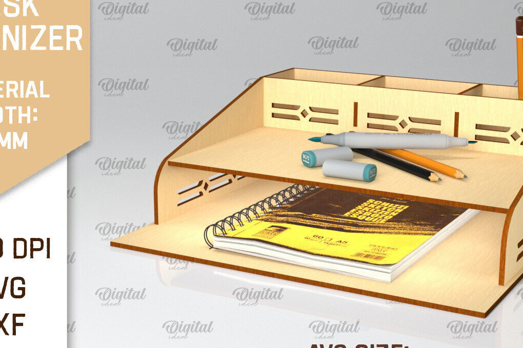 Σετ των 2 Intra απο ξύλο plywood 3mm-4mm πάχος – Ξύλινη οργάνωση γραφείου Δίασταση  20x20 cm INTRAFABR-98220993