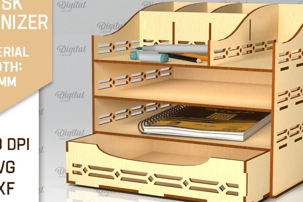 Σετ των 2 Intra απο ξύλο plywood 3mm-4mm πάχος – Ξύλινη οργάνωση γραφείου Δίασταση  20x20 cm INTRAFABR-98221174