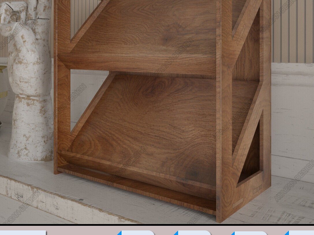 Σετ των 2 Intra απο ξύλο plywood 3mm-4mm πάχος – Ξύλινο Γραφείο Organizer Ράφι κοπής με λέιζερ Δίασταση  20x20 cm INTRAFABR-95002326