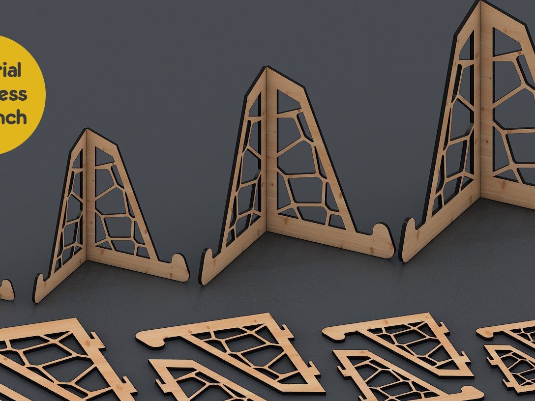 Σετ των 2 Intra απο ξύλο plywood 3mm-4mm πάχος – Ξύλινο καβαλέτο πλάκας βάσης οθόνης Δίασταση  20x20 cm INTRAFABR-43539822