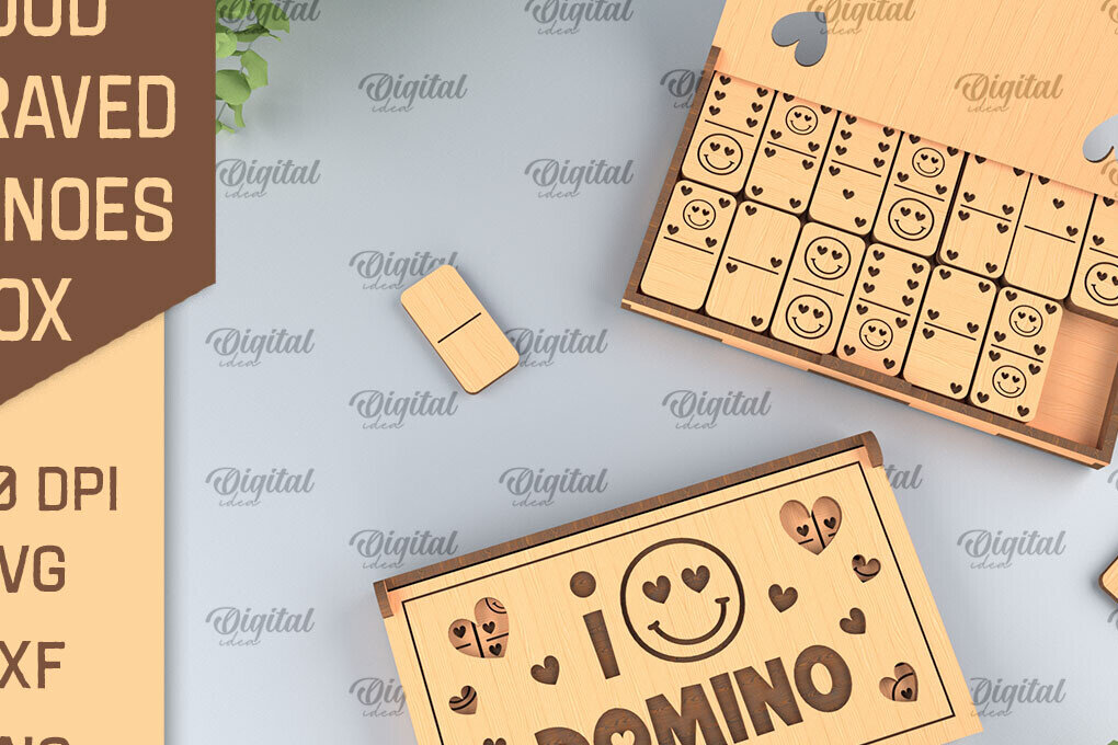 Σετ των 2 Intra απο ξύλο plywood 3mm-4mm πάχος – Ξύλινο Domino Box Δίασταση  20x20 cm INTRAFABR-95713583