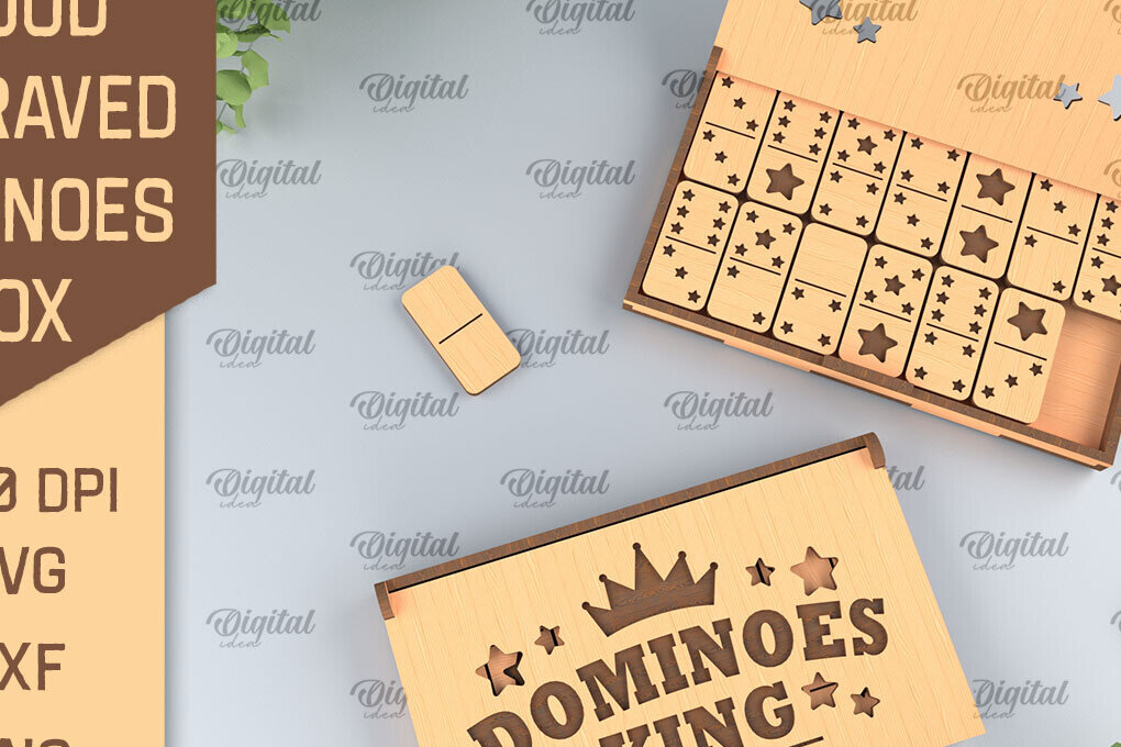 Σετ των 2 Intra απο ξύλο plywood 3mm-4mm πάχος – Ξύλινο Domino Box Δίασταση  20x20 cm INTRAFABR-95713639