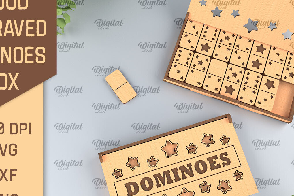 Σετ των 2 Intra απο ξύλο plywood 3mm-4mm πάχος – Ξύλινο Domino Box Δίασταση  20x20 cm INTRAFABR-95713782