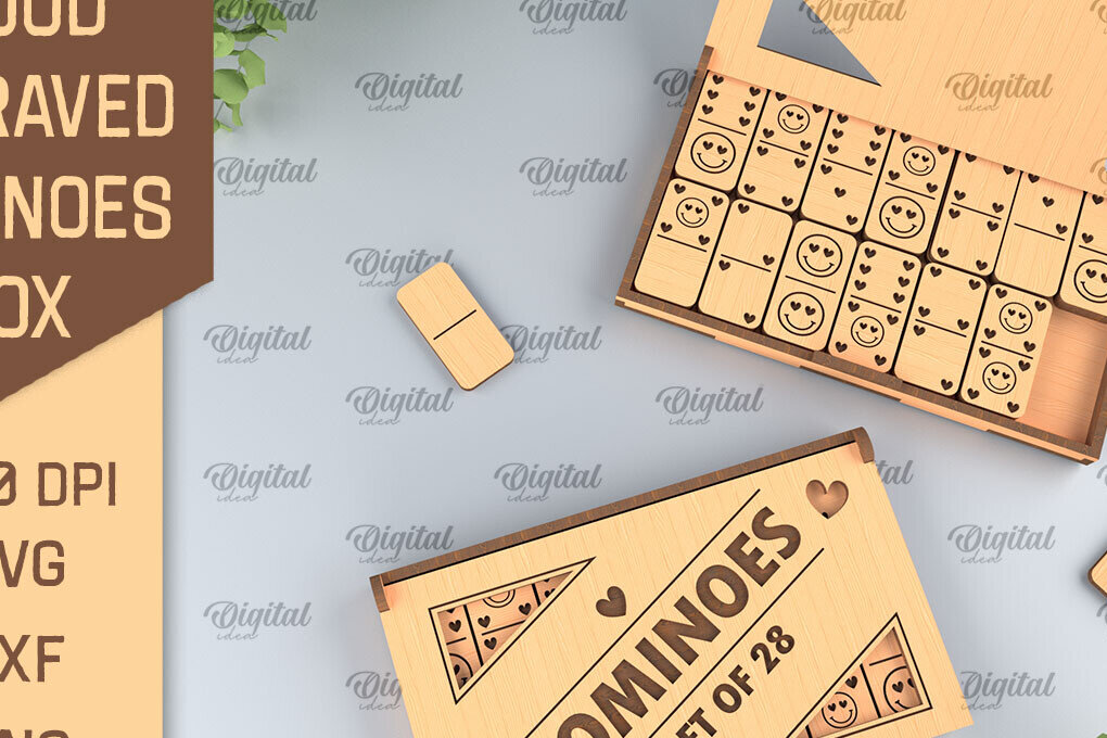 Σετ των 2 Intra απο ξύλο plywood 3mm-4mm πάχος – Ξύλινο Domino Box Δίασταση  20x20 cm INTRAFABR-95713835