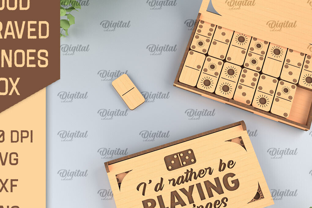 Σετ των 2 Intra απο ξύλο plywood 3mm-4mm πάχος – Ξύλινο Domino Box Δίασταση  20x20 cm INTRAFABR-95713857