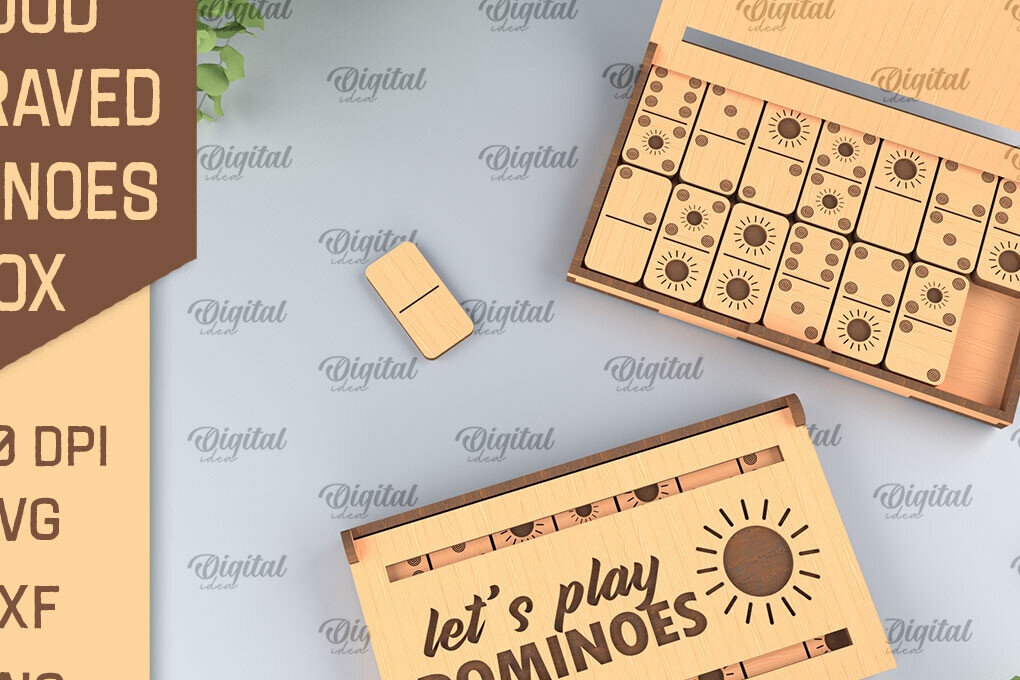 Σετ των 2 Intra απο ξύλο plywood 3mm-4mm πάχος – Ξύλινο Domino Box Δίασταση  20x20 cm INTRAFABR-95713503