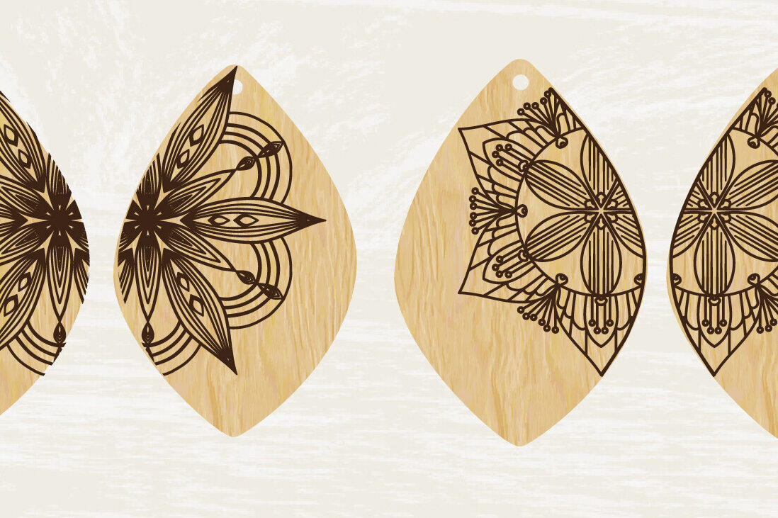 Σετ των 2 Intra απο ξύλο plywood 3mm-4mm πάχος – Πρότυπο στρώματος για ξύλινο δαχτυλίδι αυτιού 953 Δίασταση  20x20 cm INTRAFABR-79315804