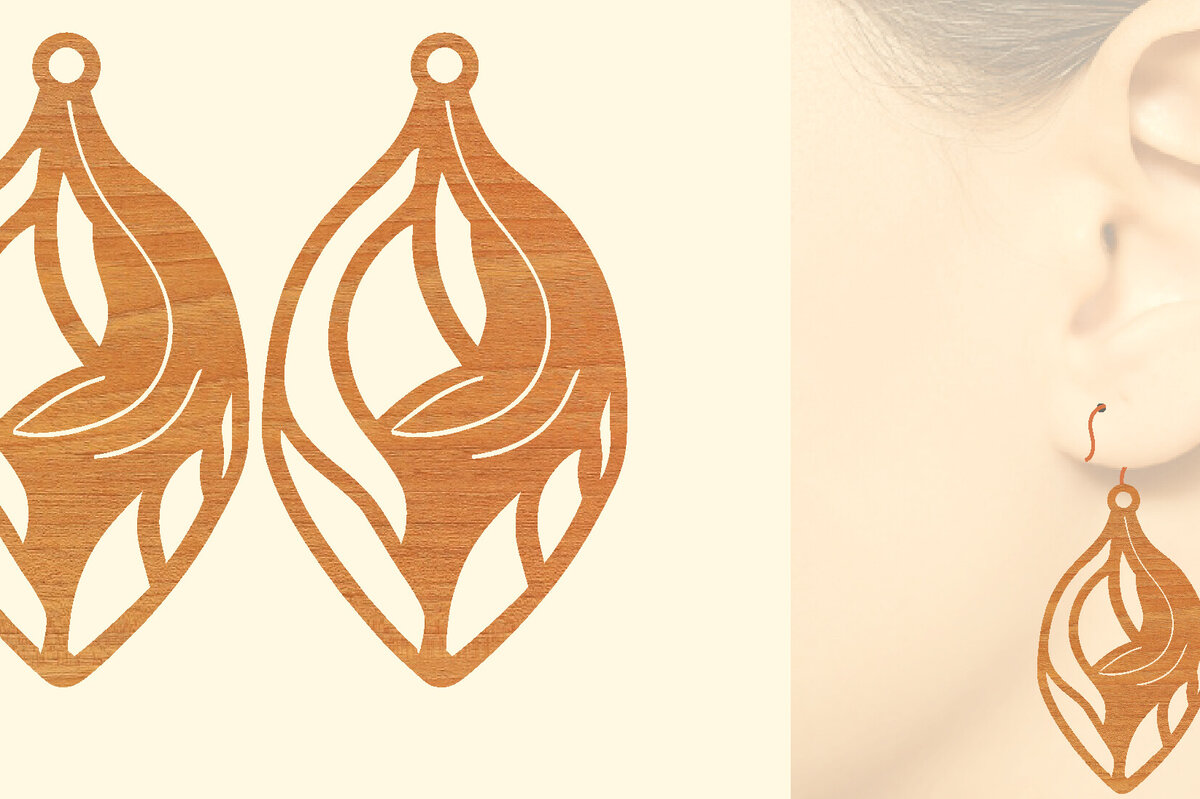 Σετ των 3 Intra απο ξύλο plywood 3mm-4mm πάχος – Ξύλινα Σκουλαρίκια Δίασταση  5x5 cm INTRAFABR-96303234