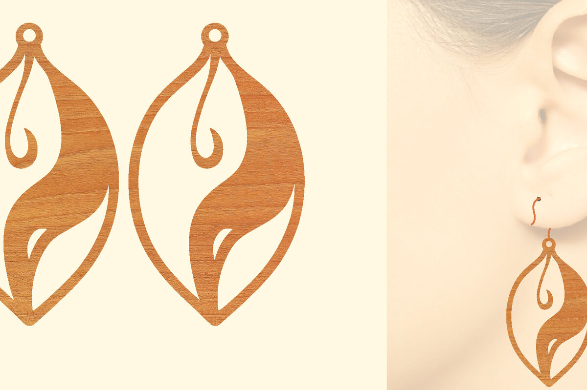 Σετ των 3 Intra απο ξύλο plywood 3mm-4mm πάχος – Ξύλινα Σκουλαρίκια Δίασταση  5x5 cm INTRAFABR-96303371