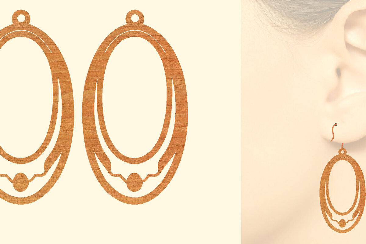 Σετ των 3 Intra απο ξύλο plywood 3mm-4mm πάχος – Ξύλινα Σκουλαρίκια Δίασταση  5x5 cm INTRAFABR-96303790