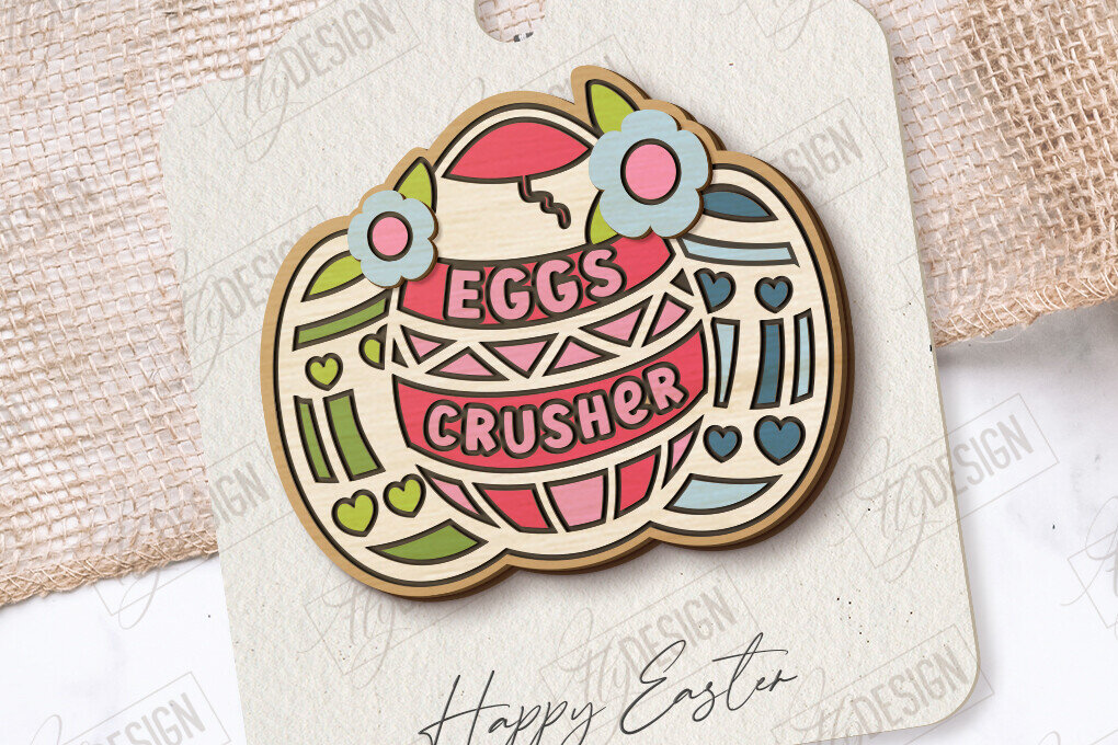 Σετ των 2 Intra απο ξύλο plywood 3mm-4mm πάχος – Ξύλινη Πασχαλινή Καρφίτσα | Αξεσουάρ | CNC Δίασταση  20x20 cm INTRAFABR-117339050