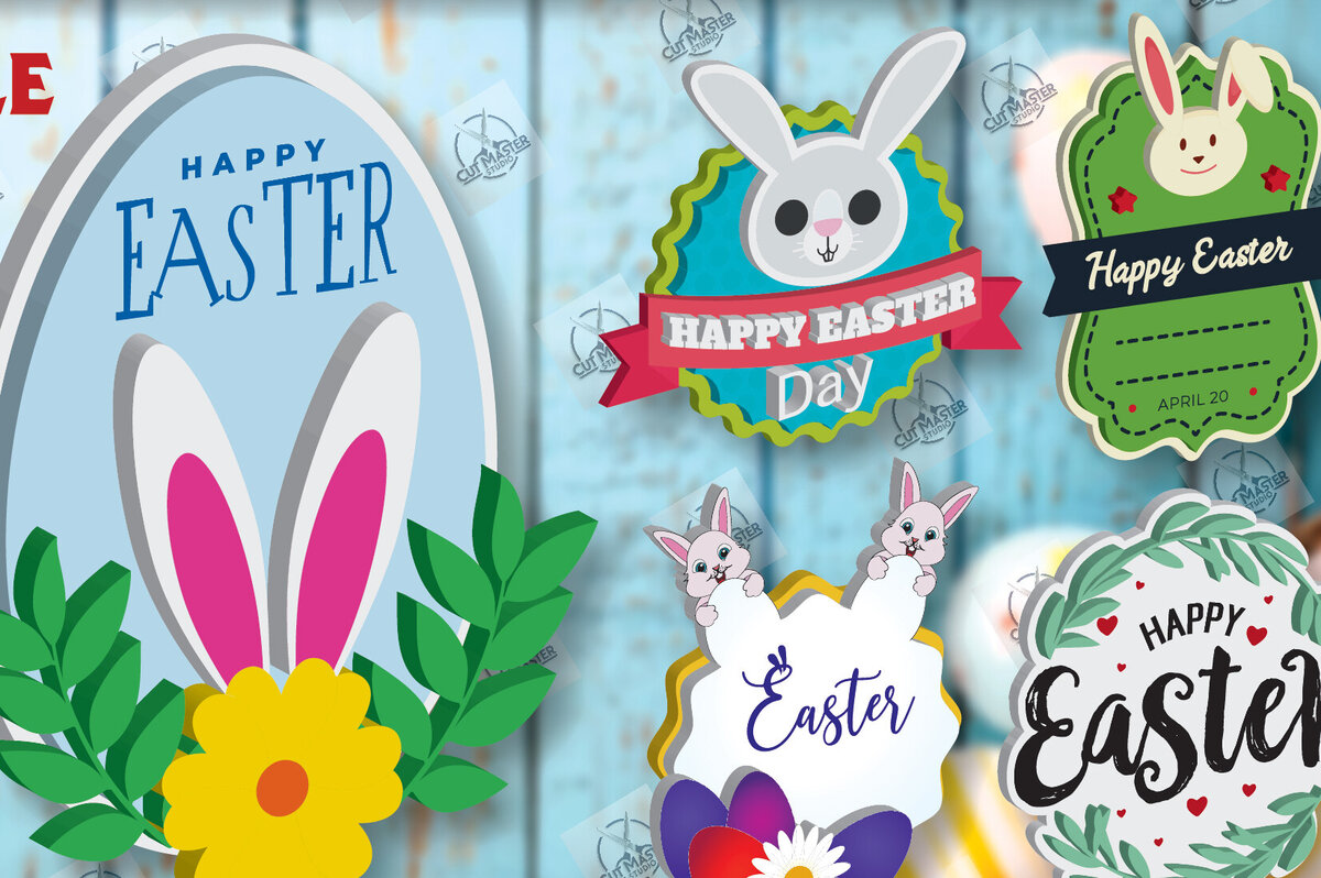 Σετ των 2 Intra απο ξύλο plywood 3mm-4mm πάχος – Ξύλινη πασχαλινή καρφίτσα κοπής με λέιζερ Δίασταση  20x20 cm INTRAFABR-117969555