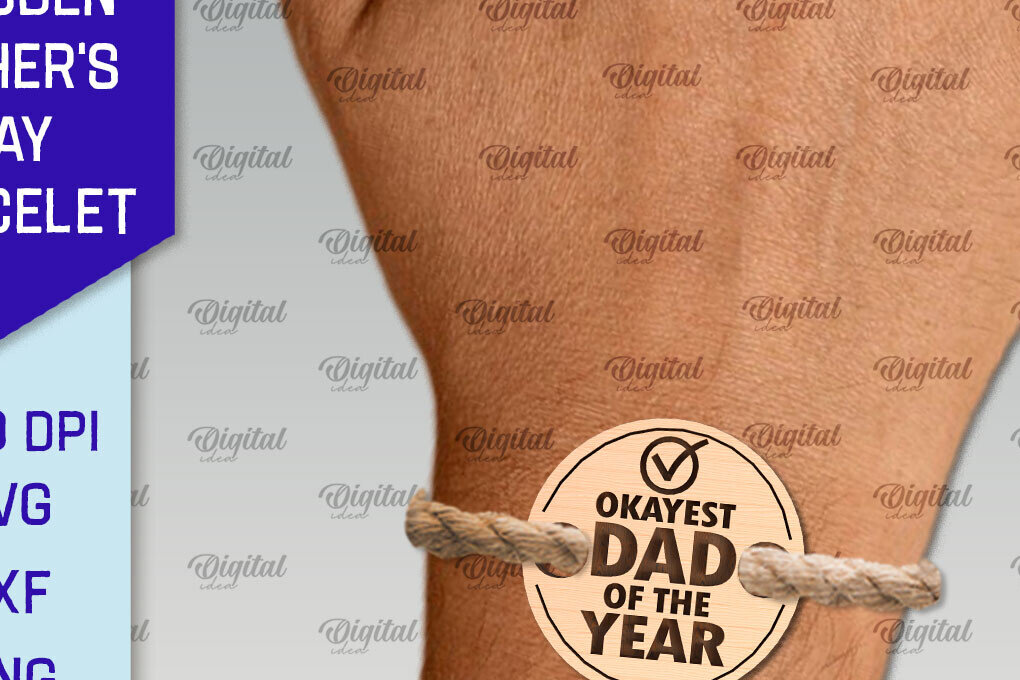 Σετ των 3 Intra απο ξύλο plywood 3mm-4mm πάχος – Ξύλινο βραχιόλι για τη γιορτή του πατέρα Δίασταση  20x20 cm INTRAFABR-97661960