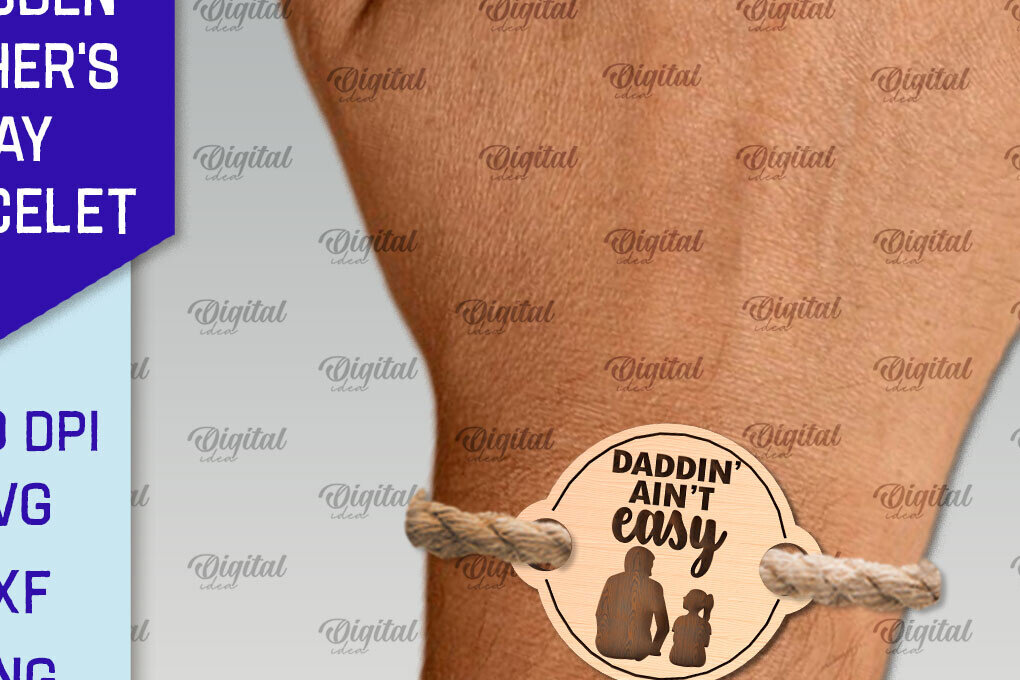 Σετ των 3 Intra απο ξύλο plywood 3mm-4mm πάχος – Ξύλινο βραχιόλι για τη γιορτή του πατέρα Δίασταση  20x20 cm INTRAFABR-97662003