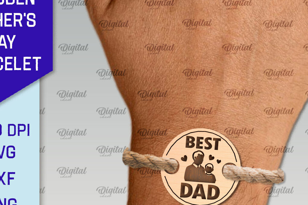 Σετ των 3 Intra απο ξύλο plywood 3mm-4mm πάχος – Ξύλινο βραχιόλι για τη γιορτή του πατέρα Δίασταση  20x20 cm INTRAFABR-97661574