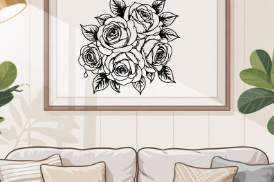 Σετ των 2 Intra απο ξύλο plywood 3mm-4mm πάχος – Ξύλινο Flower Arrange Paper Cut 1642 Δίασταση  20x20 cm INTRAFABR-123108003