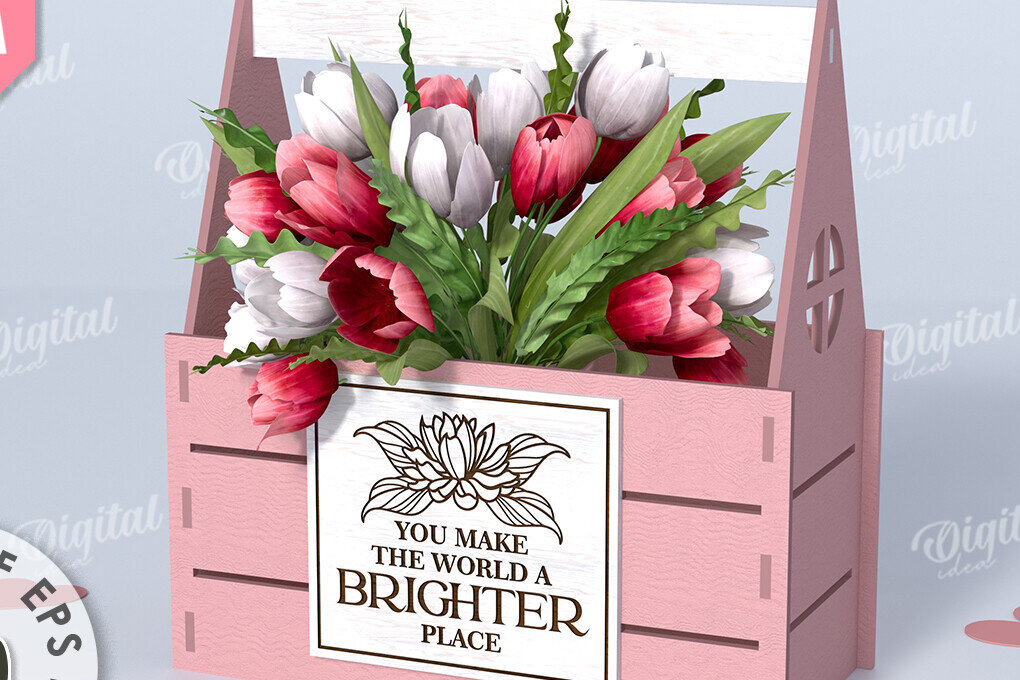 Σετ των 2 Intra απο ξύλο plywood 3mm-4mm πάχος – Ξύλινο Flower Box Κουτί δώρου Δίασταση  20x20 cm INTRAFABR-114871848