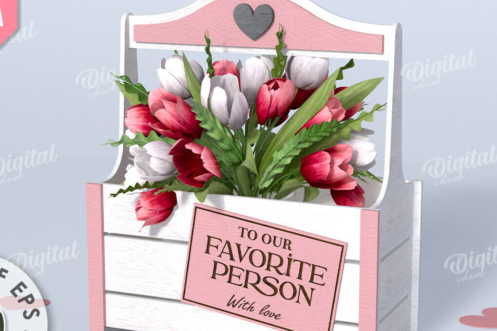 Σετ των 2 Intra απο ξύλο plywood 3mm-4mm πάχος – Ξύλινο Flower Box Κουτί δώρου Δίασταση  20x20 cm INTRAFABR-114871610