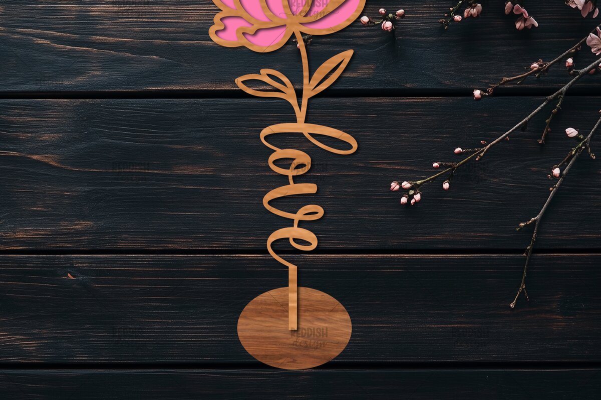 Σετ των 2 Intra απο ξύλο plywood 3mm-4mm πάχος – Ξύλινη βάση κοπής λουλουδιών με λέιζερ Δίασταση  20x20 cm INTRAFABR-114066951