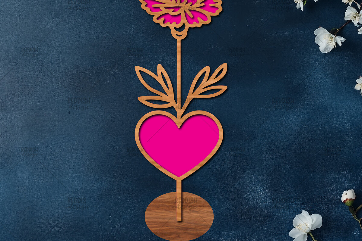 Σετ των 2 Intra απο ξύλο plywood 3mm-4mm πάχος – Ξύλινη βάση κοπής λουλουδιών με λέιζερ Δίασταση  20x20 cm INTRAFABR-114066982