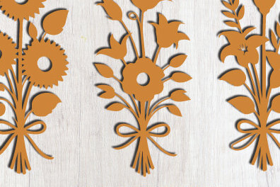 Σετ των 2 Intra απο ξύλο plywood 3mm-4mm πάχος – Ξύλινο Flower Cut Mega Bundle 1616 Δίασταση  20x20 cm INTRAFABR-122257293