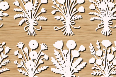 Σετ των 2 Intra απο ξύλο plywood 3mm-4mm πάχος – Ξύλινο Flower Cut Mega Bundle 1624 Δίασταση  20x20 cm INTRAFABR-122519965