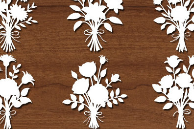 Σετ των 2 Intra απο ξύλο plywood 3mm-4mm πάχος – Ξύλινο Flower Cut Mega Bundle 1636 Δίασταση  20x20 cm INTRAFABR-122859579