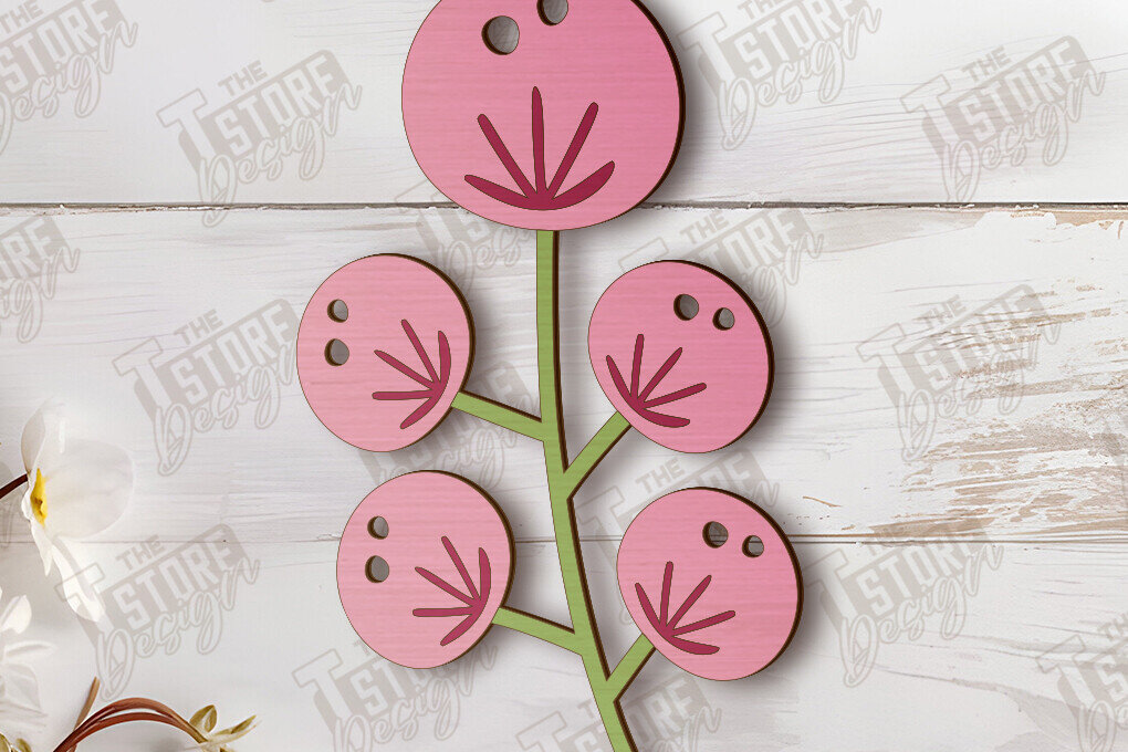 Σετ των 2 Intra απο ξύλο plywood 3mm-4mm πάχος – Ξύλινα Λουλούδια |Αιώνια Λουλούδια| Μπουκέτο Δίασταση  20x20 cm INTRAFABR-113845319