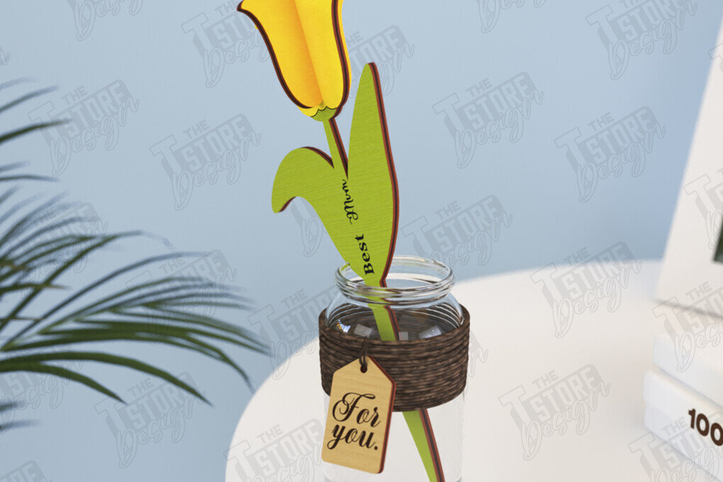 Σετ των 2 Intra απο ξύλο plywood 3mm-4mm πάχος – Ξύλινα Λουλούδια | Αιώνια Λουλούδια | Δώρο Δίασταση  20x20 cm INTRAFABR-119541189