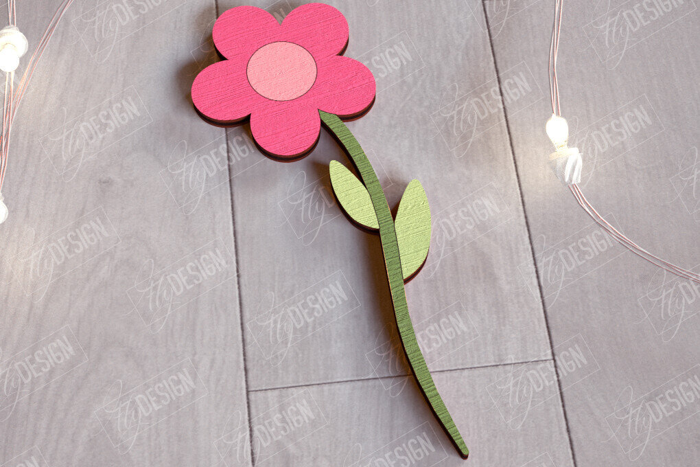 Σετ των 2 Intra απο ξύλο plywood 3mm-4mm πάχος – Ξύλινα Λουλούδια | Αιώνια Λουλούδια | Δώρο Δίασταση  20x20 cm INTRAFABR-112700750