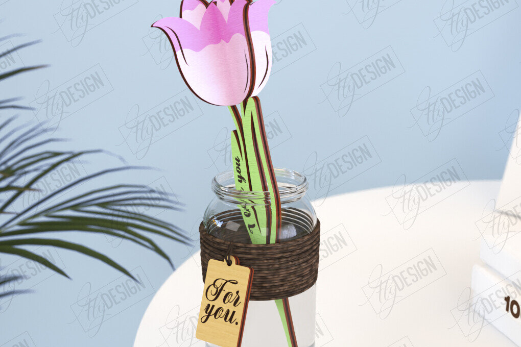 Σετ των 2 Intra απο ξύλο plywood 3mm-4mm πάχος – Ξύλινα Λουλούδια | Ξύλινο Μπουκέτο | Δώρο Δίασταση  20x20 cm INTRAFABR-119069993