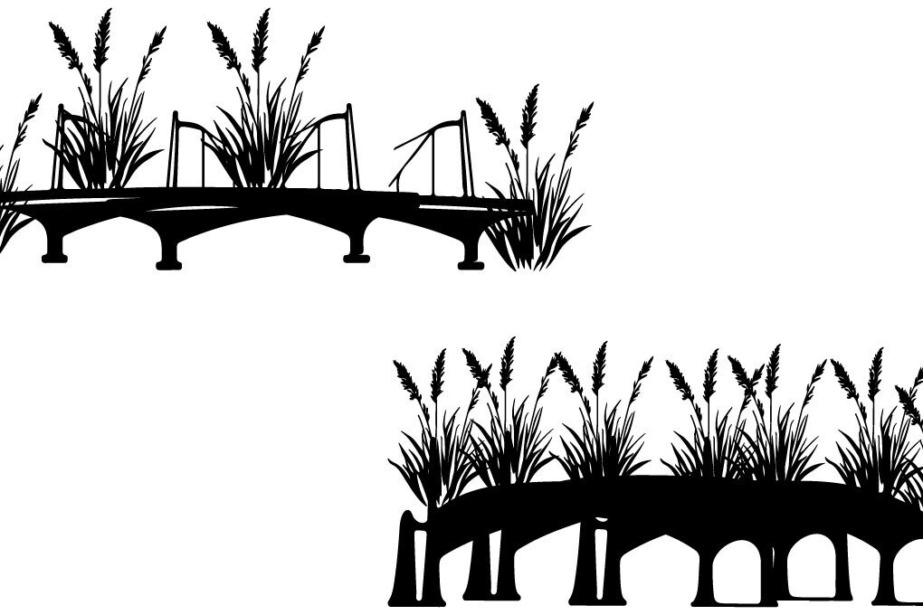 Σετ των 2 Intra απο ξύλο plywood 3mm-4mm πάχος – Ξύλινη γέφυρα κήπου Δίασταση  20x20 cm INTRAFABR-112441649