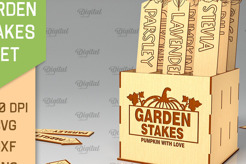 Σετ των 2 Intra απο ξύλο plywood 3mm-4mm πάχος – Κοπή λέιζερ ξύλινων πασσάλων κήπου Δίασταση  20x20 cm INTRAFABR-98980472