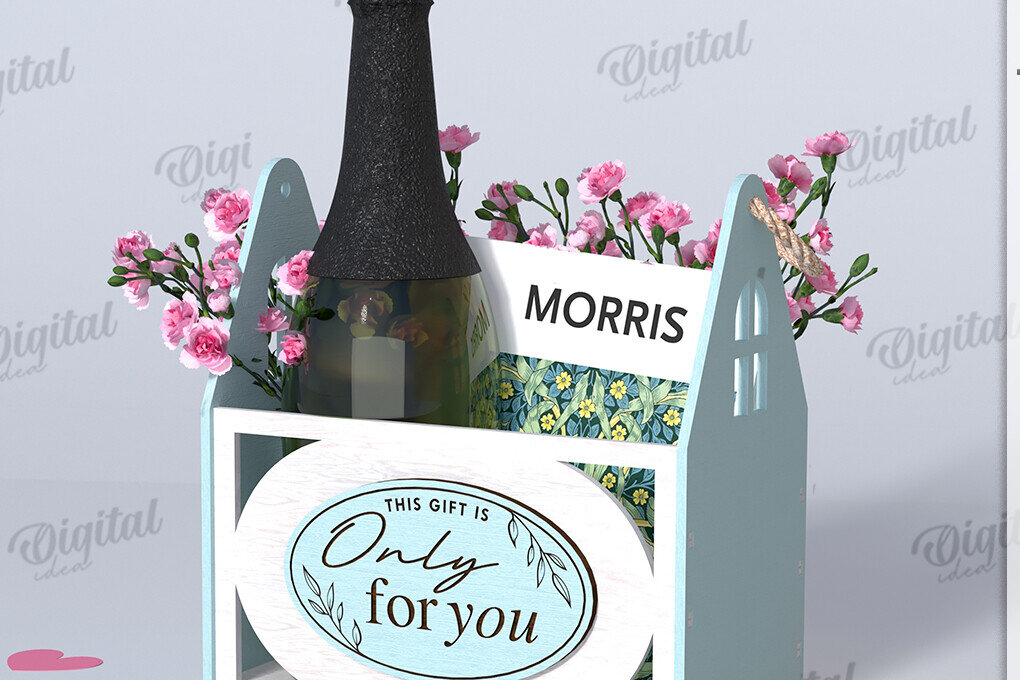 Σετ των 2 Intra απο ξύλο plywood 3mm-4mm πάχος – Ξύλινη συσκευασία δώρου Boho Δίασταση  20x20 cm INTRAFABR-123423594