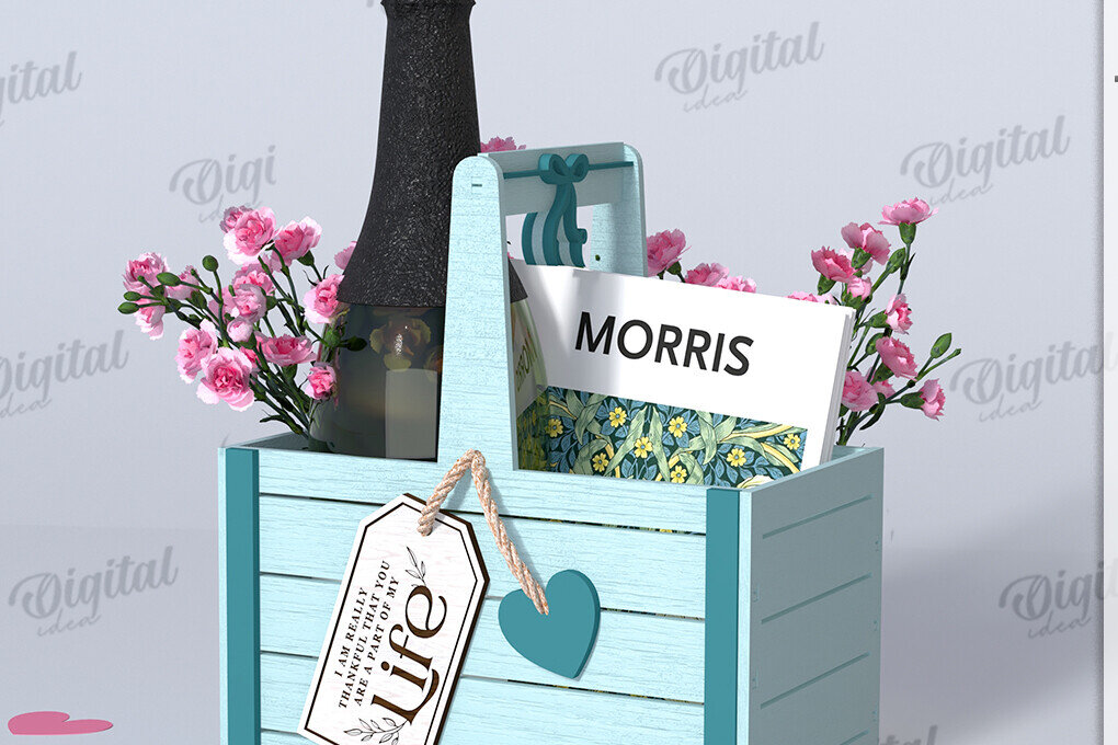 Σετ των 2 Intra απο ξύλο plywood 3mm-4mm πάχος – Ξύλινη συσκευασία δώρου Boho Δίασταση  20x20 cm INTRAFABR-123423837