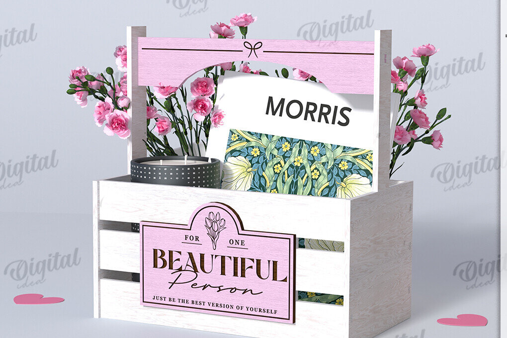 Σετ των 2 Intra απο ξύλο plywood 3mm-4mm πάχος – Ξύλινη συσκευασία δώρου Boho Δίασταση  20x20 cm INTRAFABR-123423948