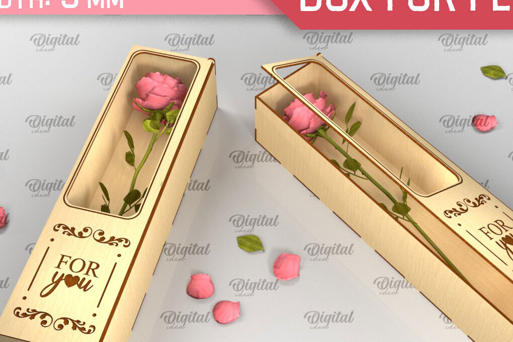 Σετ των 2 Intra απο ξύλο plywood 3mm-4mm πάχος – Ξύλινο κουτί δώρου για λουλούδια Cut Laser Δίασταση  20x20 cm INTRAFABR-94586198