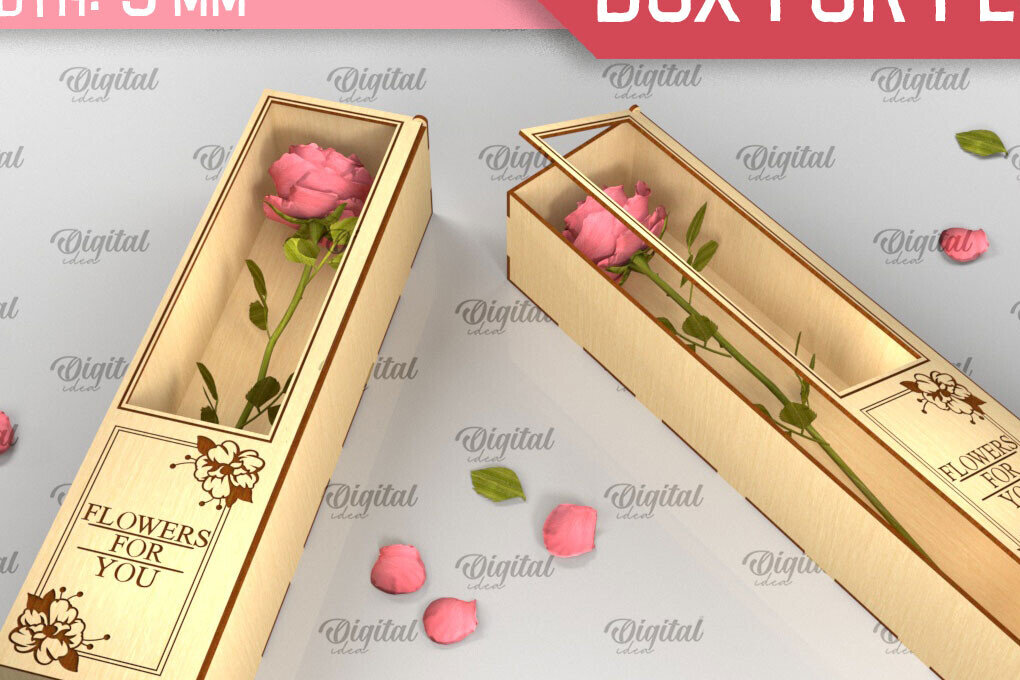 Σετ των 2 Intra απο ξύλο plywood 3mm-4mm πάχος – Ξύλινο κουτί δώρου για λουλούδια Cut Laser Δίασταση  20x20 cm INTRAFABR-94586326