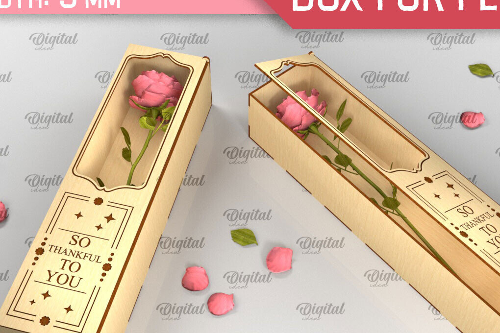 Σετ των 2 Intra απο ξύλο plywood 3mm-4mm πάχος – Ξύλινο κουτί δώρου για λουλούδια Cut Laser Δίασταση  20x20 cm INTRAFABR-94586883