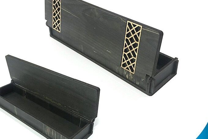 Σετ των 2 Intra απο ξύλο plywood 3mm-4mm πάχος – Ξύλινη Κουτί Δώρου Κοσμήματα Κουτί Κουτί στυλό Δίασταση  20x20 cm INTRAFABR-35374489