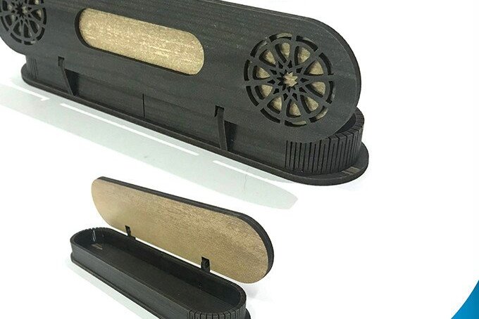 Σετ των 2 Intra απο ξύλο plywood 3mm-4mm πάχος – Ξύλινη Κουτί Δώρου Κοσμήματα Κουτί Κουτί στυλό Δίασταση  20x20 cm INTRAFABR-35374498