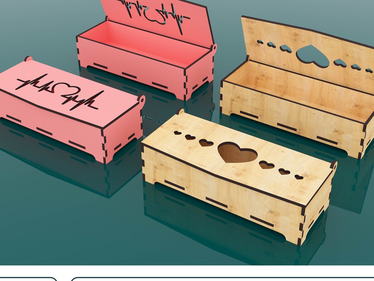 Σετ των 2 Intra απο ξύλο plywood 3mm-4mm πάχος – Ξύλινο κουτί δώρου Δίασταση  20x20 cm INTRAFABR-47241294