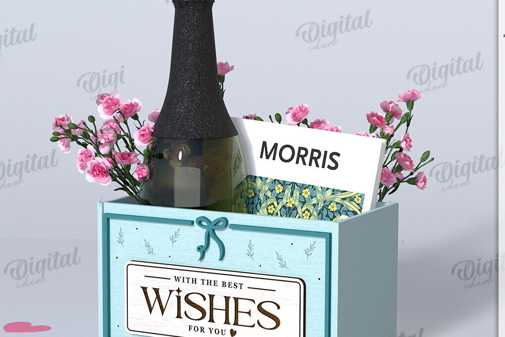 Σετ των 2 Intra απο ξύλο plywood 3mm-4mm πάχος – Ξύλινο κουτί δώρου. Boho Δίασταση  20x20 cm INTRAFABR-123423451