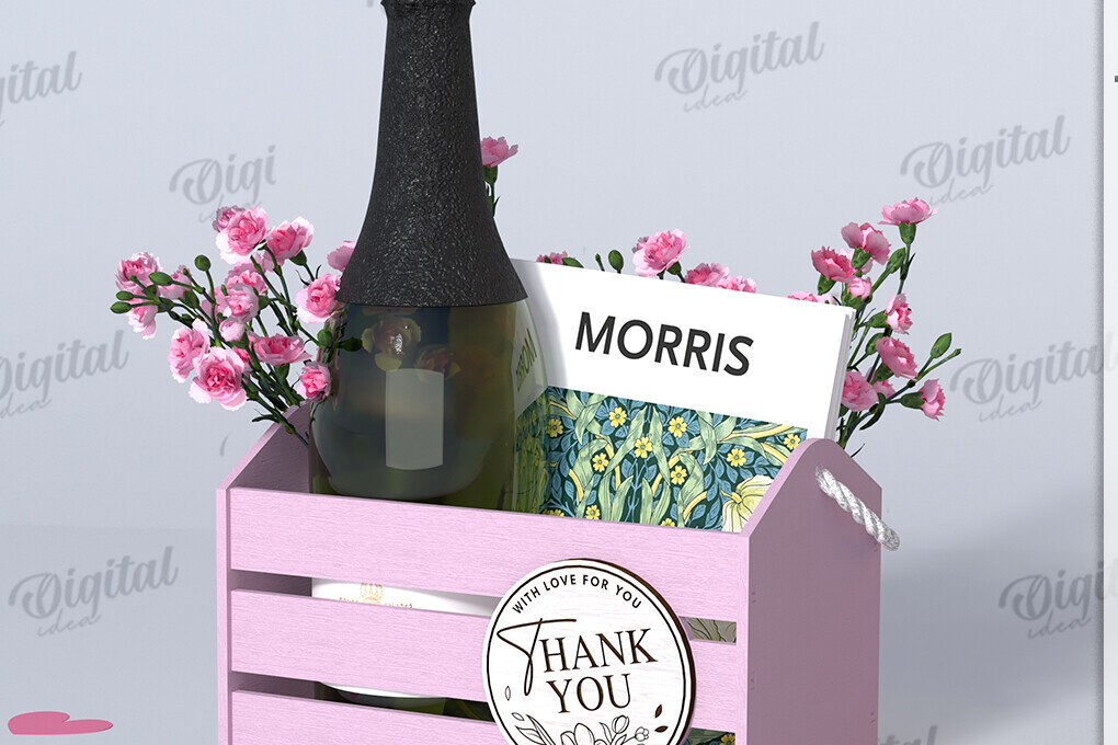 Σετ των 2 Intra απο ξύλο plywood 3mm-4mm πάχος – Ξύλινο κουτί δώρου. Boho Δίασταση  20x20 cm INTRAFABR-123423157