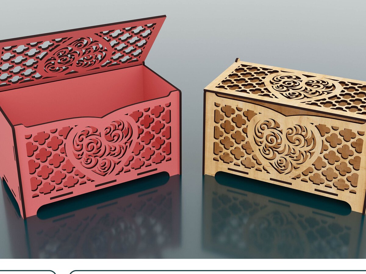 Σετ των 2 Intra απο ξύλο plywood 3mm-4mm πάχος – Ξύλινο κουτί δώρου Δίασταση  20x20 cm INTRAFABR-47140116