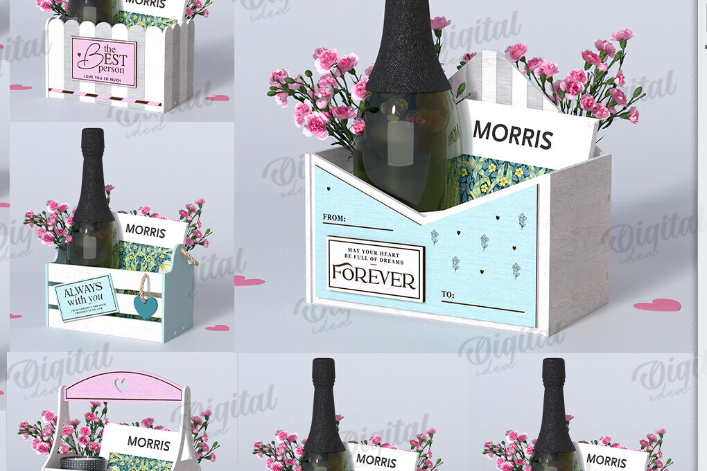 Σετ των 2 Intra απο ξύλο plywood 3mm-4mm πάχος – Ξύλινα κουτιά δώρου Πακέτο κοπής με λέιζερ Δίασταση  20x20 cm INTRAFABR-123563292